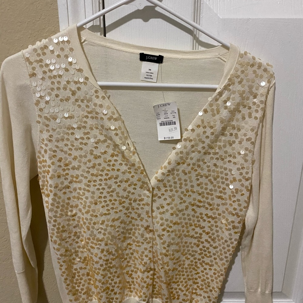 J.crew sequin cardigan